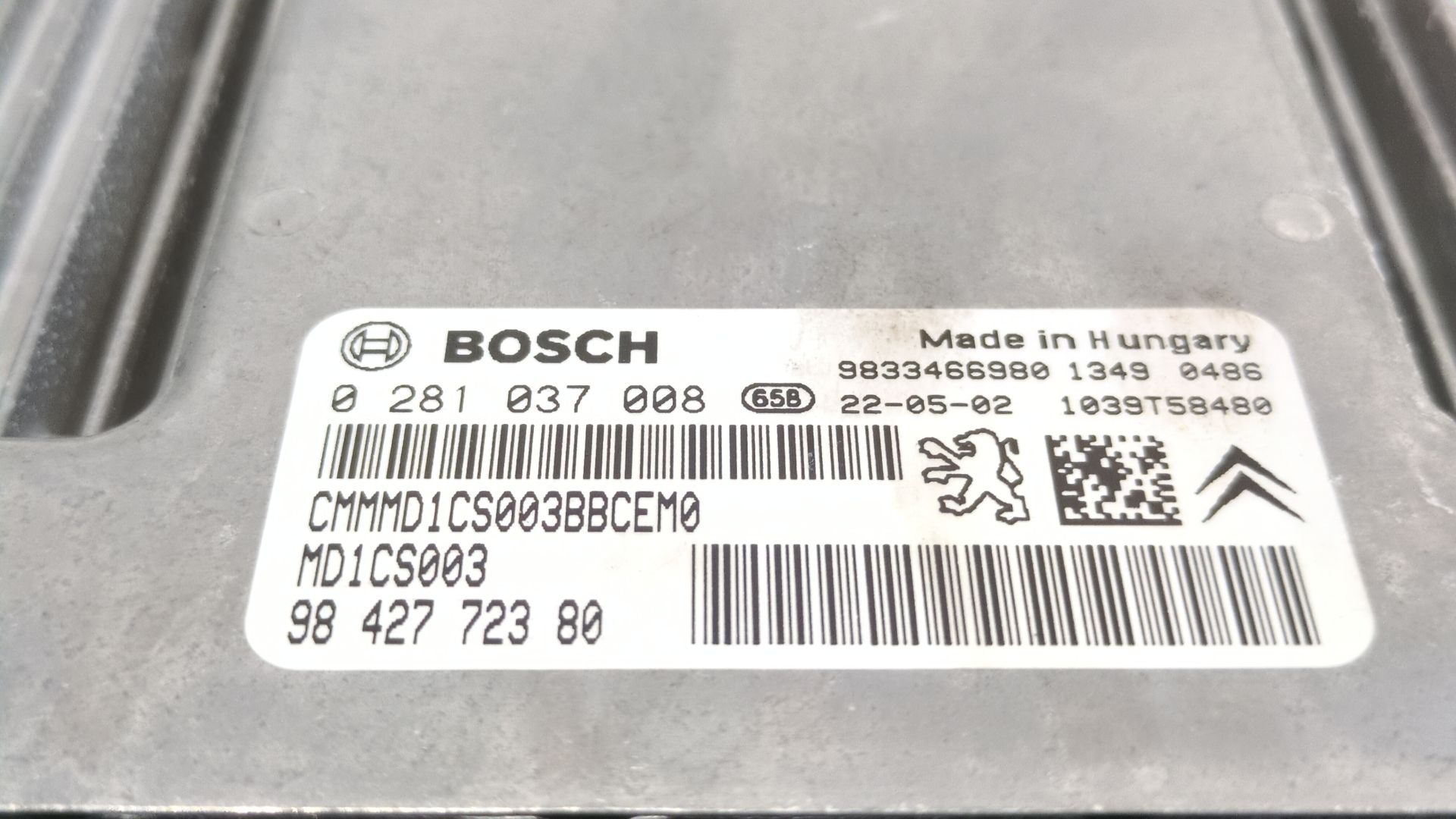 centralita_motor_uce_9842772380_0281037008_9833466980_peugeot_rifter_1_6_hdi_92