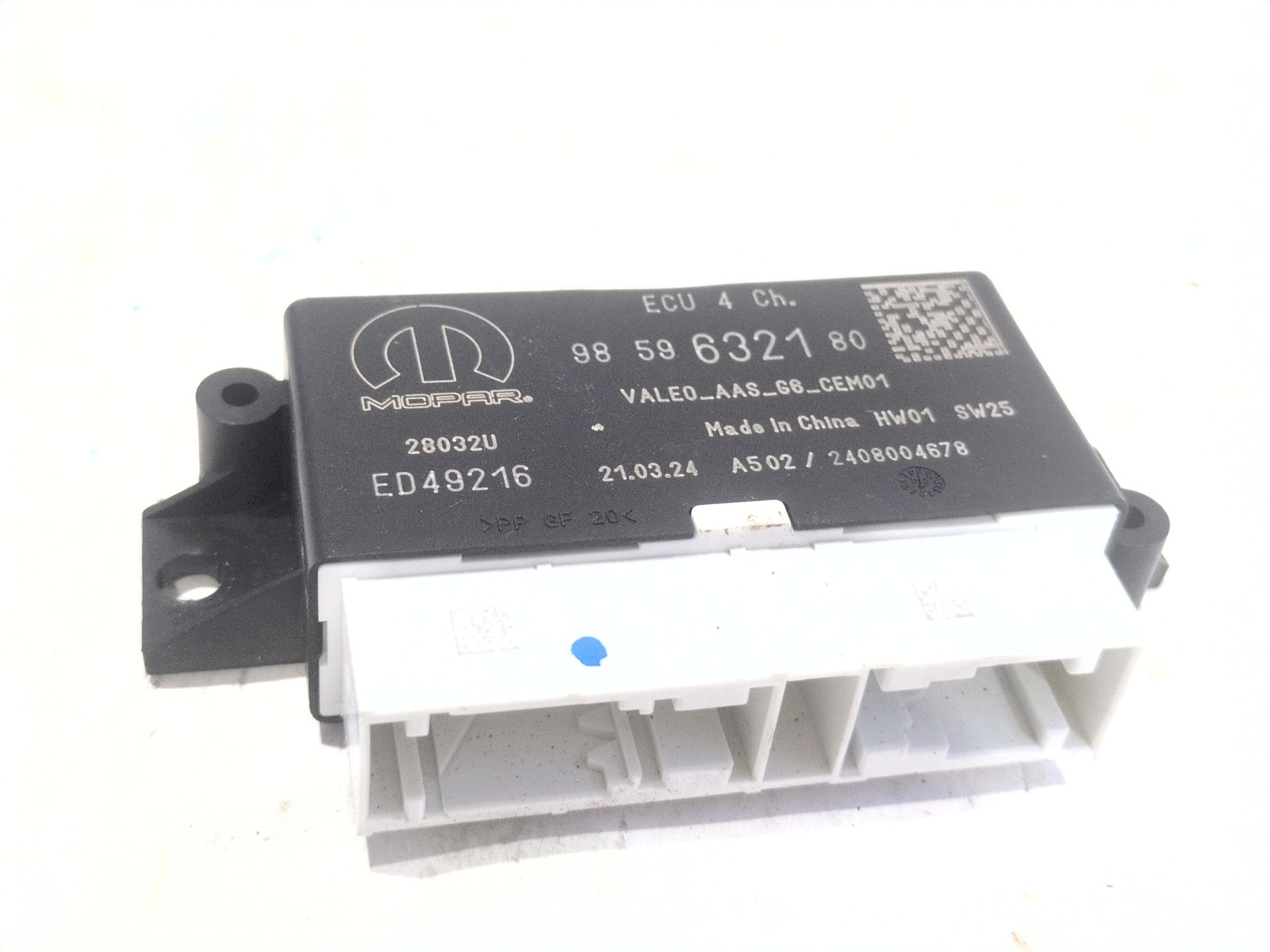 MODULO ELECTRONICO PEUGEOT PARTNER FURGONETA/MONOVOLUMEN (K9) 1.5 BLUEHDI 130 - 9859632180