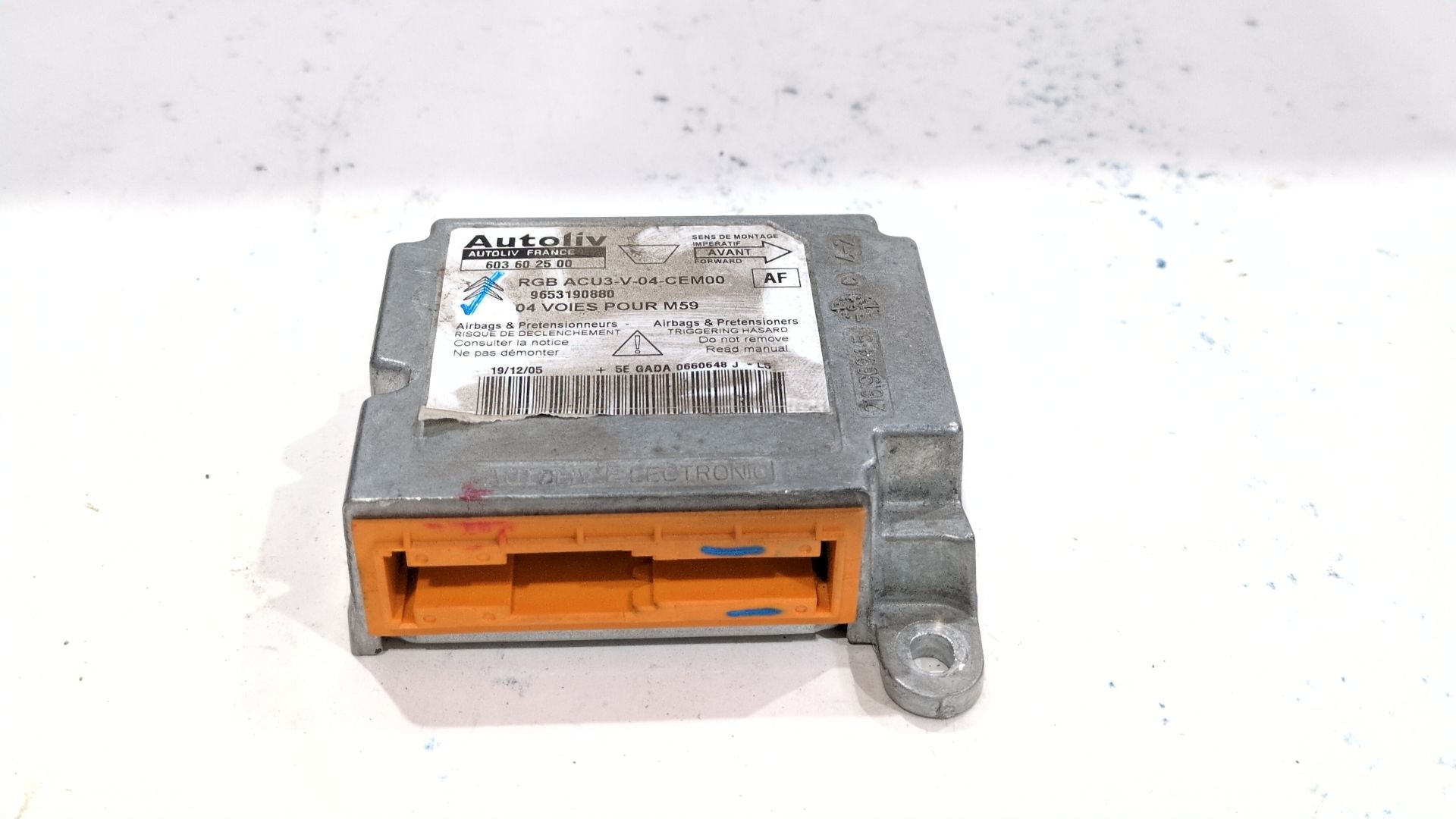 CENTRALITA AIRBAG CITROËN BERLINGO / BERLINGO FIRST MONOSPACE (MF_ GJK_ GFK_) 2.0 HDI 90 (MFRHY) - 9653190880