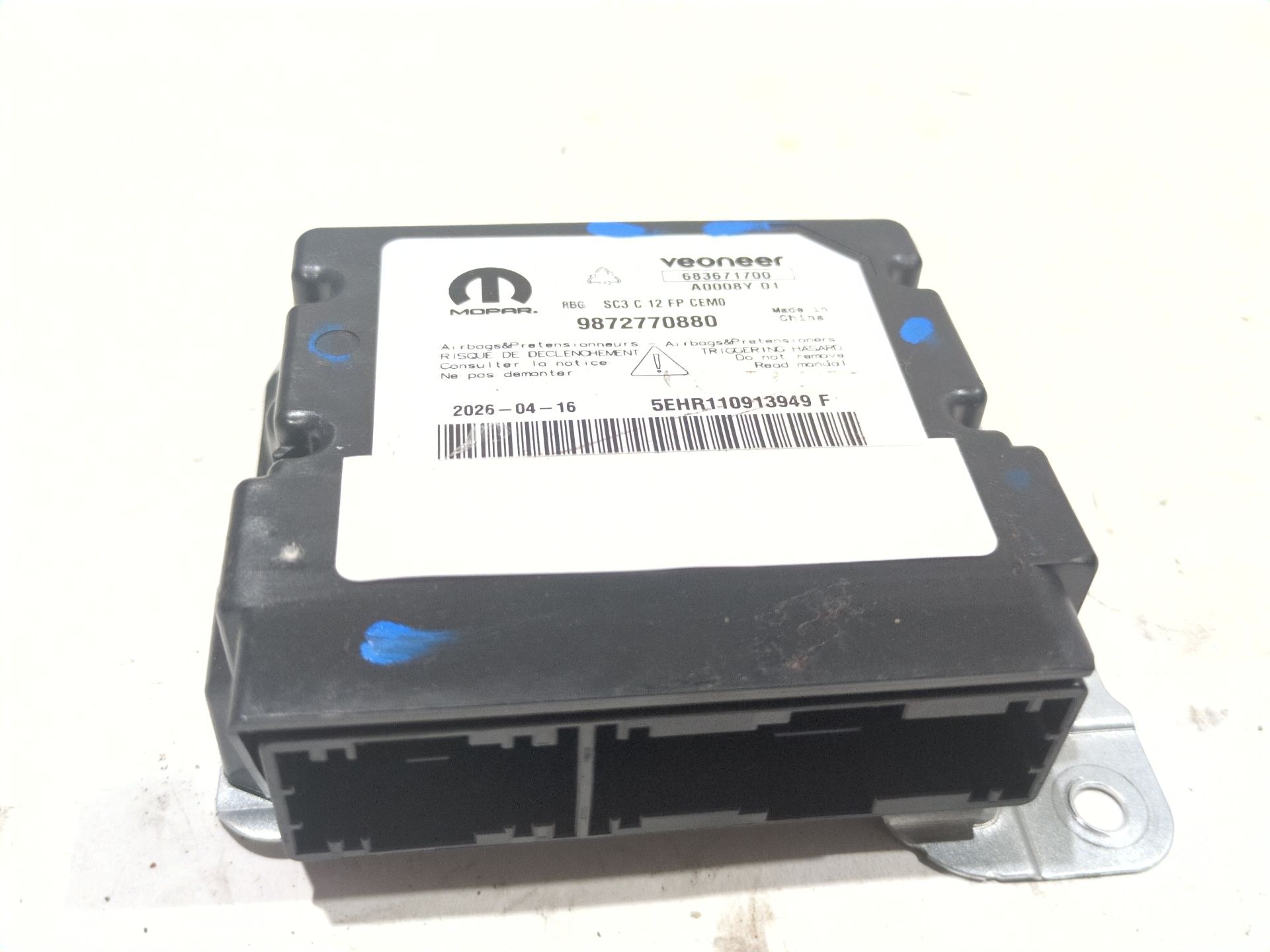CENTRALITA AIRBAG PEUGEOT PARTNER FURGONETA/MONOVOLUMEN (K9) 1.2 PURETECH 110